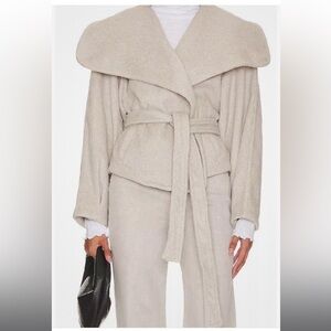 Free People Cream Belted Jacket